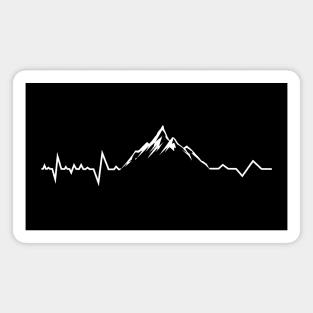 Mountain Heartbeat Hiking Travel Camping Hiker Magnet